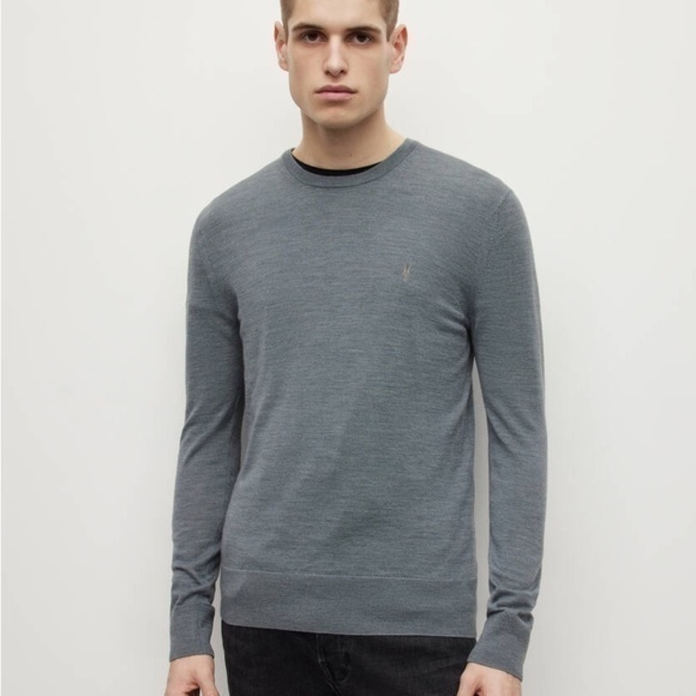 All Saints Mode Slim Fit Merino‎ Wool Crewneck Sweater Men’s Size XXL NWT
